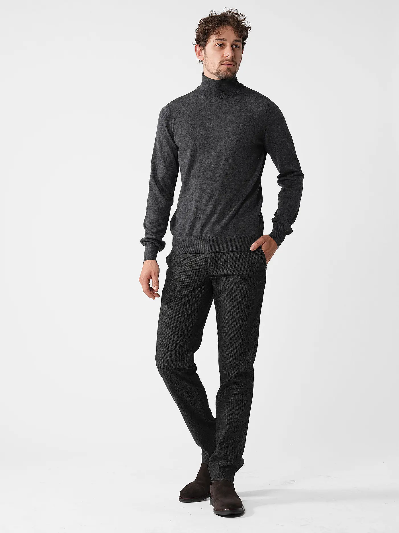 GRAN SASSO | Rollkragenpullover | grau